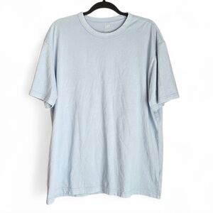 GAP Vintage Wash Original Crew T-Shirt Mens Large L Blue Suede 100% Cotton